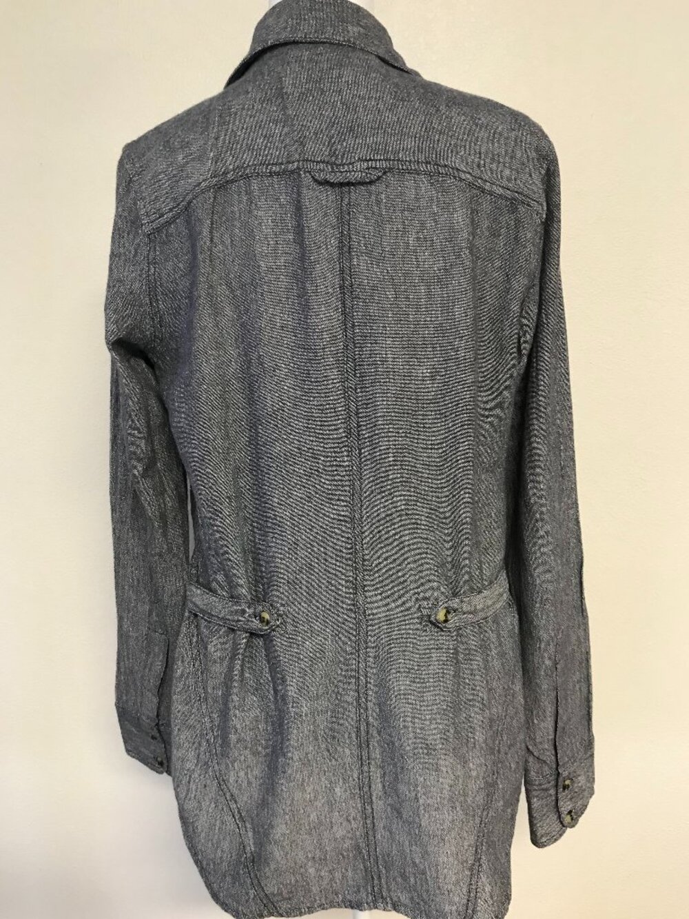 Hurley Ex-Boyfriend Wilson Fit Shirt S 100% Cotton Charcoal Gray - Picture 2 of 13